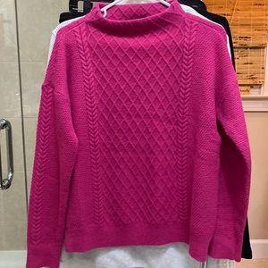 Ann Taylor bright pink sweater NWT